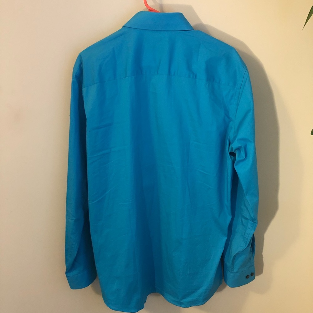 Apt 9 Dress Robin Egg Blue Shirt Size 16.5 34/35 - Picture 3 of 3
